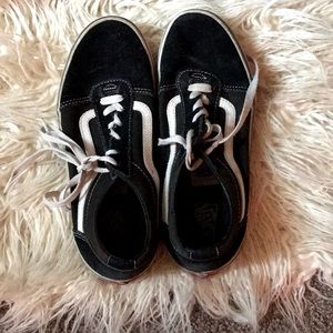 Black and white old skool vans